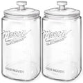 2 Pack 1.5 Gallon Glass Cookie Jar with Lid, Glass Canisters for Pantry Organizers & Storage, Wide Mouth Mason Jar for Flour Sugar, Sourdough Starter, Coffee, Dog Treat, Apothecary, Laundry Room